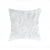 5" x 18" x 18" 100% Natural Rabbit Fur White Pillow