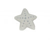 White with Blue 3D Shape Star Pillow