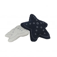 White with Blue 3D Shape Star Pillow