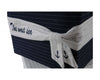 Set of 3 Blue and White Nautical Covered Storage Boxes