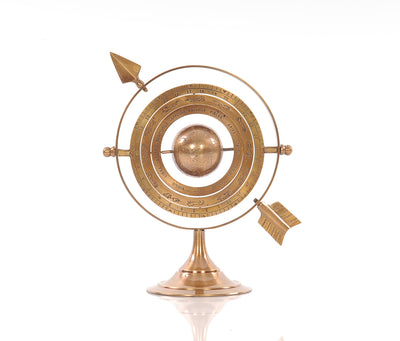 Burnished Brass Armillary Desktop Sculpture