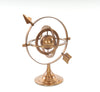 Burnished Brass Armillary Desktop Sculpture