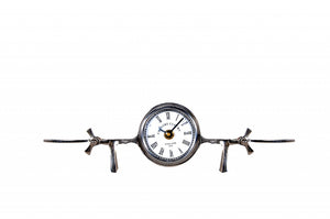 Vintage Look Aluminum Airplane Table Clock