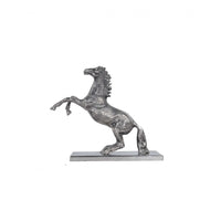 Rearing Horse Statue with Base