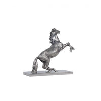 Rearing Horse Statue with Base