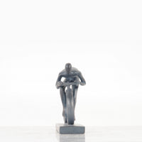 Minimalist Cyclist Cement Finish Statue