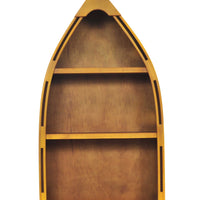 7" x 18.5" x 34.3" Wooden Canoe Book Shelf Small