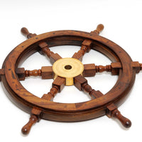 24" Classic Replica Ship's Wheel Decorative Accent