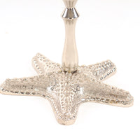 Silver Finish Star Fish Taper Candle Holder