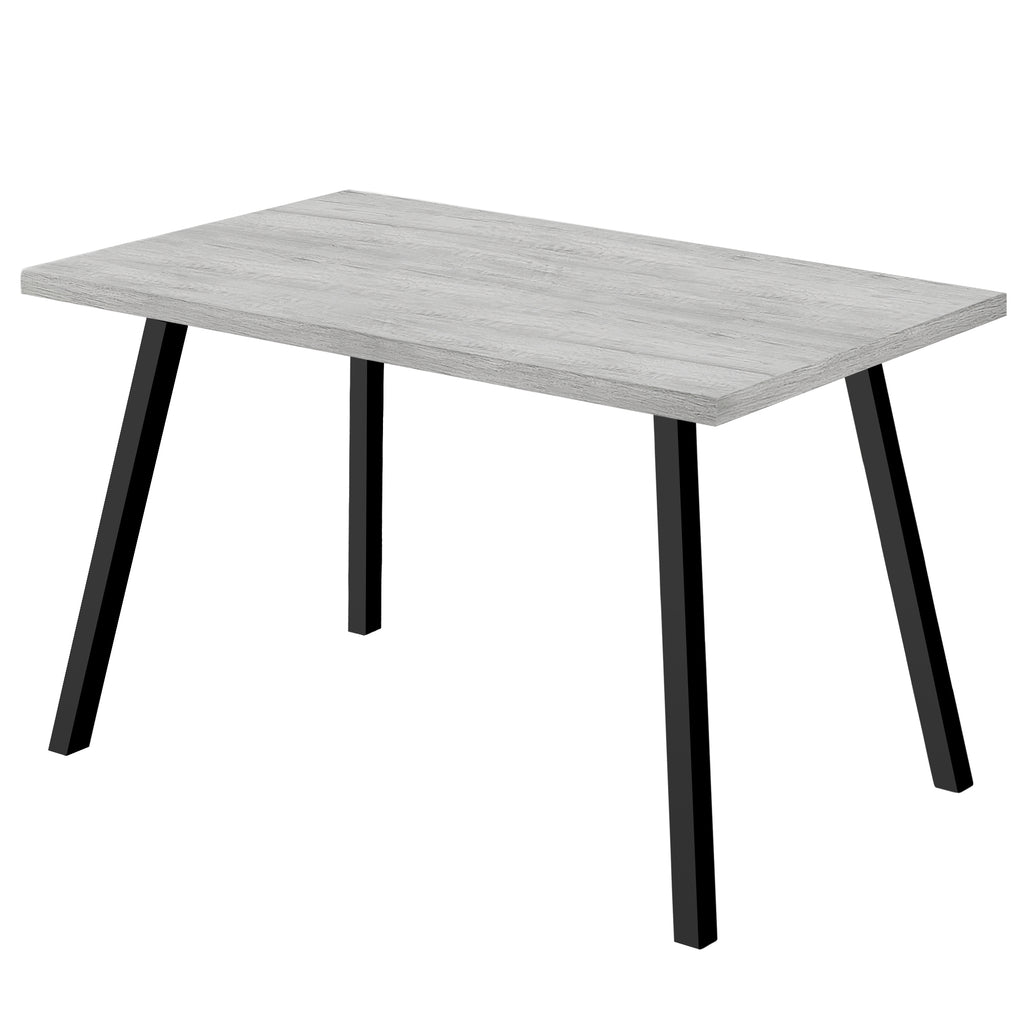 60" X 36" X 31 " Grey Black Metal Dining Table