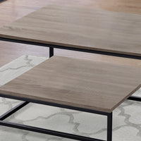 Dark Taupe Black Metal Table Set - 3Pcs Set