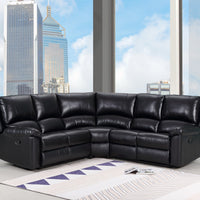 80" X 80" X 39" Black Sectional