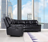 80" X 80" X 39" Black Sectional