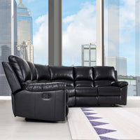 80" X 80" X 39" Black Sectional