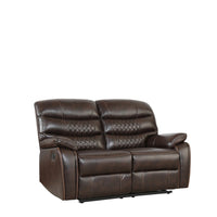 62" X 38" X 40" Dark Brown Loveseat