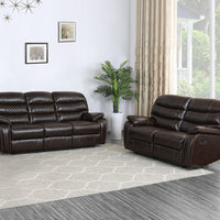 144" X 76" X 80" Dark Brown Sofa Love