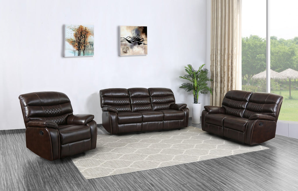 183" X 114" X 120" Dark Brown Sofa Set