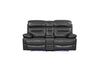 210" X 120" X 123" Gray Power Reclining Sofa Set