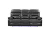 210" X 120" X 123" Gray Power Reclining Sofa Set