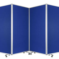 212" x 1" x 71" Blue, Metal, 6 Panel, Screen