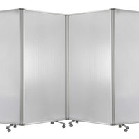 212" x 1" x 71" Clear Metal 6 Panel Resilient Screen