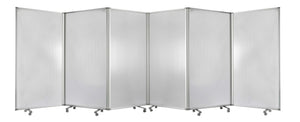 212" x 1" x 71" Clear Metal 6 Panel Resilient Screen