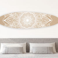 18" x 1" x 76" Wood, Tan, Tranquility Surboard Wall Art