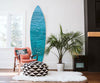 18" x 1" x 76" Wood, Blue, Ocean Surfboard Wall Art