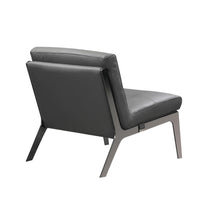 30" X 33" X 31" Dark Gray Leather Accent Chair