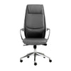 Gray Faux Leather Seat Swivel Adjustable Task Chair Leather Back Steel Frame