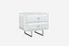 27" X 20" X 23" White Chrome Nightstand