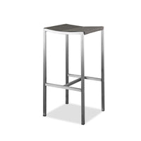 Set of 4 Stainless Steel Square Bar Stool