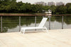 23" X 81" X 13" White Aluminum Chaise