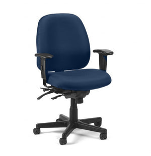 29.5" x 26" x 37" Navy Fabric Seat Slider Swivel