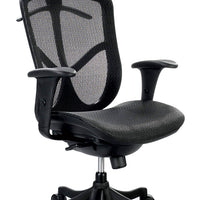 26" x 27.5" x 40" Black Mesh Low Tilt Chair