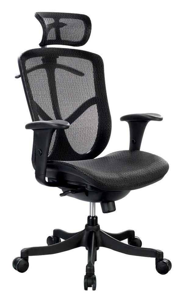 26" x 27.5" x 40" Black Mesh Low Tilt Chair