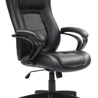 26.37" x 27.55" x 41.33" Black Leather Chair