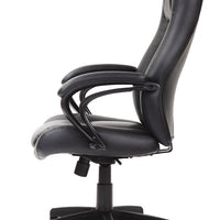 26.37" x 27.55" x 41.33" Black Leather Chair