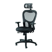 Black Mesh Fabric Rolling Office Desk Chair