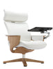 32.5" x 32.3" x 40.75" White Leather Chair