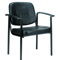 26" x 18.5" x 32.7" Black Vinyl Guest Chair