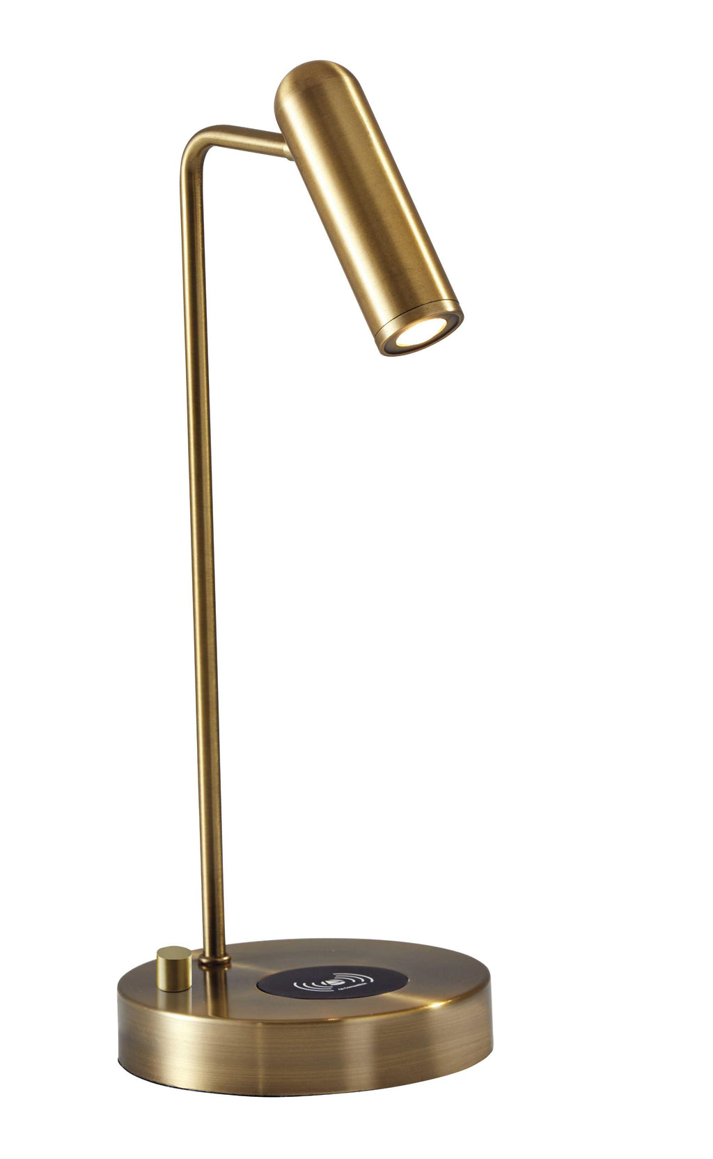 Ultra Sleek Brass Metal LED Desk Lamp