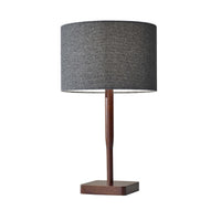 Cozy Cabin Walnut Wood Finish Table Lamp