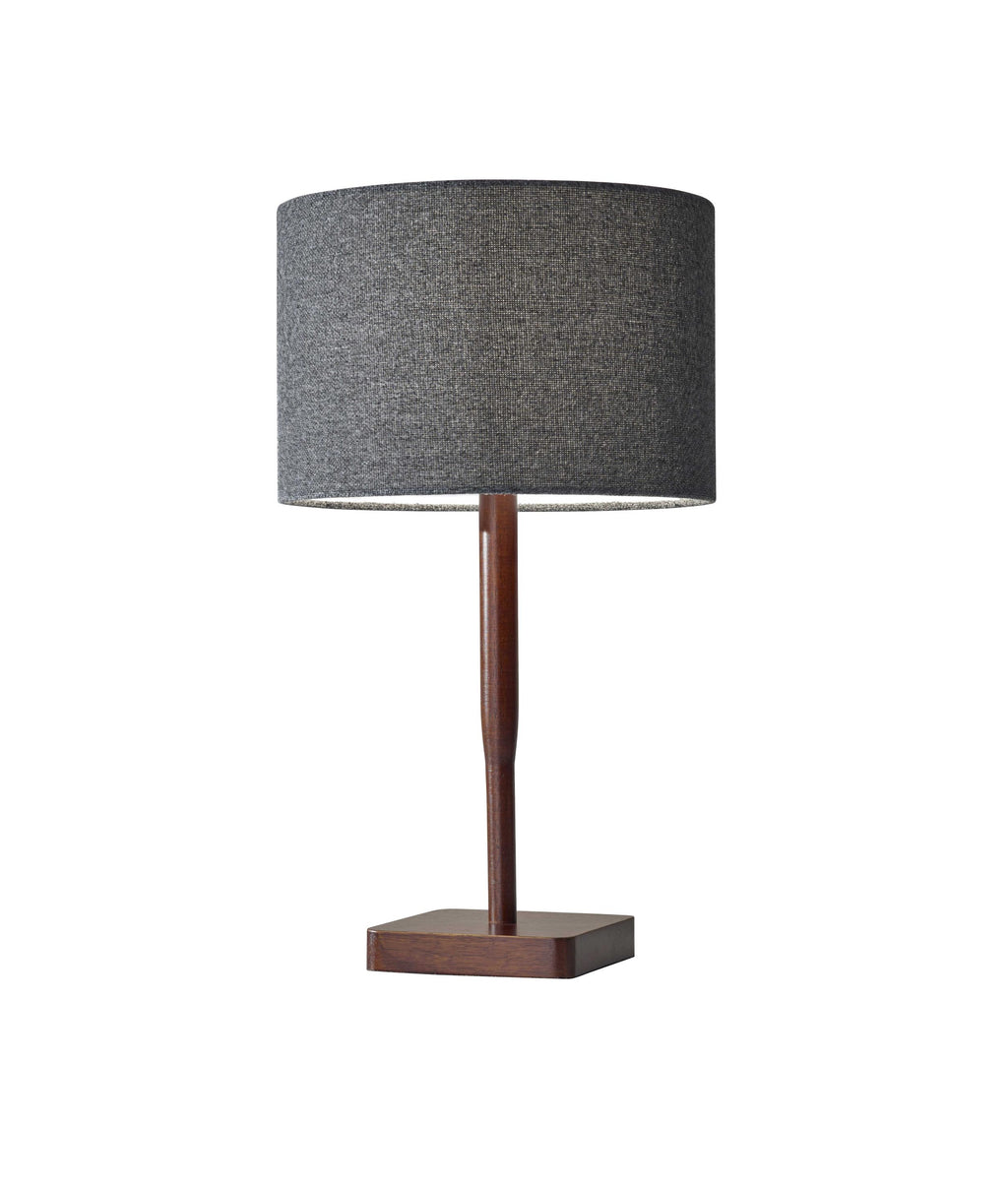 Cozy Cabin Walnut Wood Finish Table Lamp