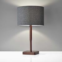 Cozy Cabin Walnut Wood Finish Table Lamp