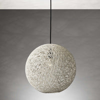 Groovy Rattan String Shade Large Pendant Light