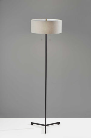 Sci Fi Two Pull Floor Lamp Black Metal