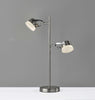 Hollywood Spotlight Brushed Steel Metal LED Table Lamp