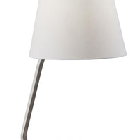 Palm Desert Brushed Steel Metal Charging Table Lamp