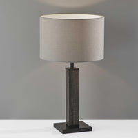 Black Wood Monument Table Lamp